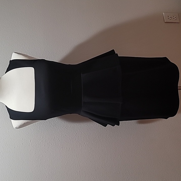 CASUAL COUTURE PARTY LOOK QUIET LUXURY 80'S INSPIRED PEPLUM MINI LBD LADY LARGE - Picture 12 of 12